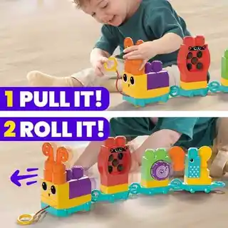 MEGA Klocki sensoryczne Bloks Fisher Price Aktywizująca gąsieniczka HKN44