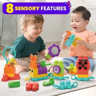 MEGA Klocki sensoryczne Bloks Fisher Price Aktywizująca gąsieniczka HKN44