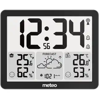 Meteo stacja pogody SP201, wyświetlacz LCD, czujnik temperatury i wilgotności, bezprzewodowa, z funkcją prognozy, marka SP201