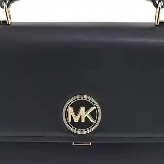 Michael Kors torebka czarna skórzana z logo, model 30T4GD8S6L