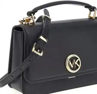 Michael Kors torebka czarna skórzana z logo, model 30T4GD8S6L