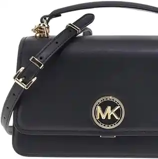 Michael Kors torebka czarna skórzana z logo, model 30T4GD8S6L