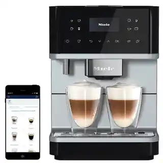 Miele ekspres ciśnieniowy CM 6160 Silver Edition, automatyczny, stalowa obudowa, funkcja spieniania mleka, programowalne ustawienia