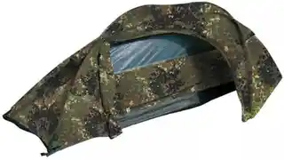 Mil-tec namiot 1 osobowy norka recom flecktarn, lekki, wodoodporny, szybki montaż, składany, turystyczny, na biwak, kamuflaż Flecktarn