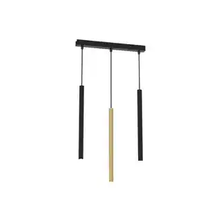 Milagro lampa wisząca Monza brass nowoczesna 3xG9 max 8W LED regulacja wysokości metal drewno