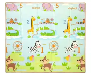 MILLY MALLY Mata piankowa Składana Play Savanna T1 197 x 177 x 1 cm