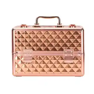 Mollylac Kuferek kosmetyczny M na lakiery Diamond 3D rose golden okucia rose golden