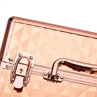 Mollylac Kuferek kosmetyczny M na lakiery Diamond 3D rose golden okucia rose golden