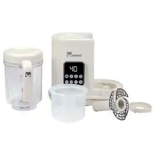 Momini Minichef Multiblender parowy 7w1, kompaktowy, wielofunkcyjny, do smoothie, gotowania na parze, czarny