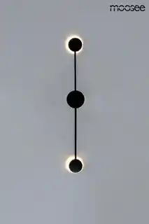Moosee Shadow 2 Close lampa ścienna czarna nowoczesny design, metalowa, IP20, 12W, 3000K