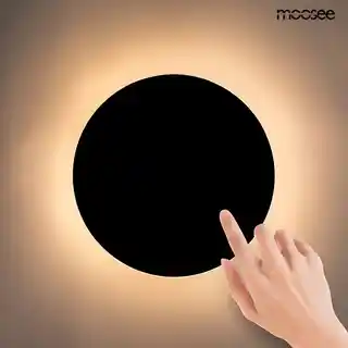 Moosee Shadow Sun 25 czarna lampa ścienna nowoczesny design, metalowa, energooszczędna, IP20