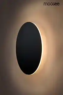 Moosee Shadow Sun 25 czarna lampa ścienna nowoczesny design, metalowa, energooszczędna, IP20