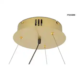 Moosee lampa wisząca Circle Spot 98 złota, nowoczesny design, metalowa, regulowana wysokość