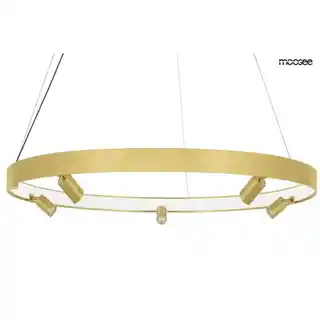 Moosee lampa wisząca Circle Spot 98 złota, nowoczesny design, metalowa, regulowana wysokość