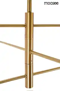 Moosee lampa wisząca Piazetta złota, nowoczesny design, metalowa konstrukcja, regulowana wysokość
