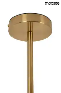 Moosee lampa wisząca Piazetta złota, nowoczesny design, metalowa konstrukcja, regulowana wysokość