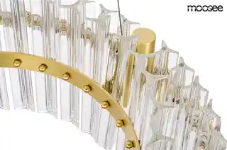 Moosee lampa wisząca SATURNUS 47 DUO złota - LED, kryształ, stal szczotkowana