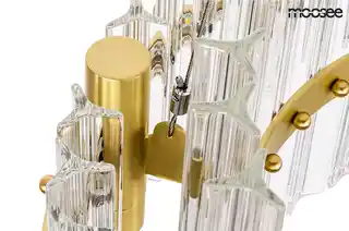 Moosee lampa wisząca SATURNUS 47 DUO złota - LED, kryształ, stal szczotkowana
