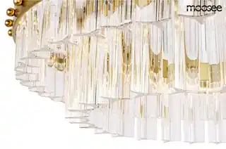 Moosee lampa wisząca SATURNUS 47 DUO złota - LED, kryształ, stal szczotkowana