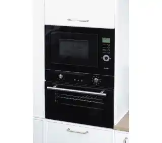 MPM 63 Bok 24 Czarny piekarnik elektryczny termoobieg funkcja grill sterowanie mechaniczne