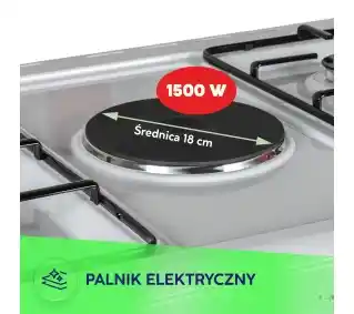 MPM 96-KGE-15 z możliwością podłączenia LPG Kuchnia gazowo-elektryczna