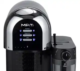 MPM MKW 12M ekspres kolbowy, stal nierdzewna, ciśnienie 15 barów, automatyczne spienianie mleka