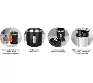 MPM GoFree CMBL-02 Bezprzewodowy 0,6l Blender kielichowy