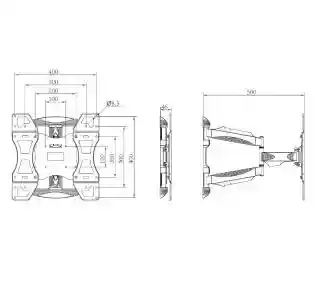 Multibrackets MB725 VESA Flexarm Full od 40 do 50 Max 35kg Uchwyt