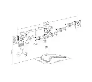 Multibrackets MM3392 na 3 ekrany od 15 do 27 Max 8kg Uchwyt do monitora