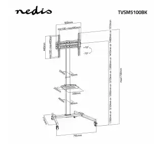 Nedis TVSM5100BK od 32 do 55 Max 35kg Stojak