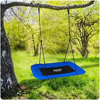 Neo Sport huśtawka bocianie gniazdo prostokątna 110x70cm 150kg, ogrodowa, wytrzymała, dla dzieci i dorosłych