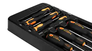 NEO TOOLS zestaw wkrętaków 84-247, PZ, TX, precyzyjne, 12 sztuk, wkładka