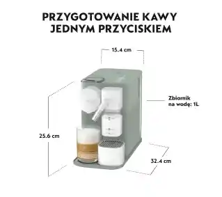 Nespresso Delonghi Lattissima EN510.GR Szerokość 15,4cm Zielony Ekspres na kapsułki