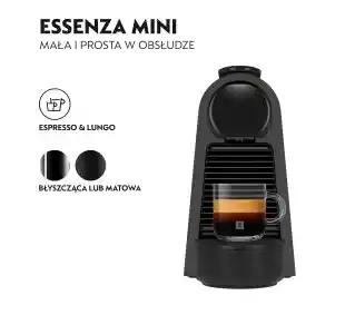 Nespresso Essenza Mini EN85.BKMT Szerokość 11cm + Zestaw kaw Ekspres ciśnieniowy