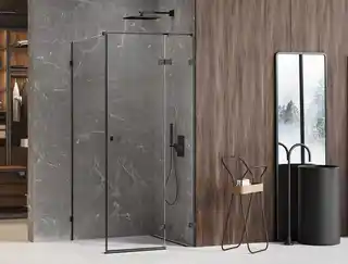 New Trendy Avexa Black kabina prostokątna 80x70x200 cm przejrzyste prawa EXK-1561