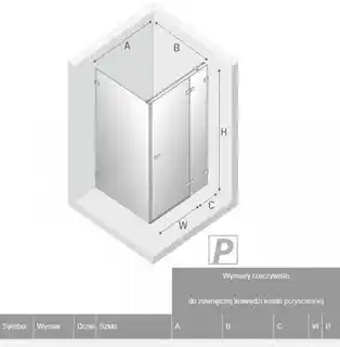 New Trendy Avexa Gold kabina prysznicowa kwadratowa 80x80x200 cm szkło przejrzyste prawa EXK 1731