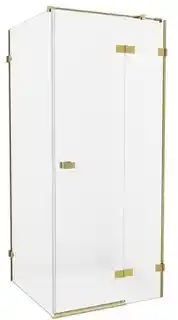 New Trendy Avexa Gold kabina prysznicowa kwadratowa 80x80x200 cm szkło przejrzyste prawa EXK 1731