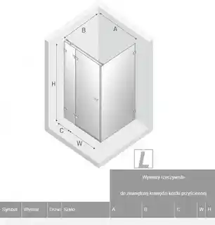 New Trendy Avexa Gold kabina prysznicowa kwadratowa 90x90x200 cm szkło przejrzyste lewa EXK 1744