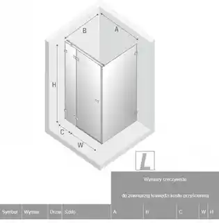 New Trendy Avexa Gold kabina prostokątna 100x110x200 cm, przejrzyste szkło, lewy panel, model EXK 1760