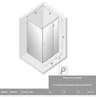 New Trendy Avexa Gold kabina prysznicowa prostokątna 100x70x200 cm szkło przejrzyste prawa EXK-1753