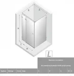 New Trendy Avexa Gold kabina prysznicowa prostokątna 100x90x200 cm szkło przejrzyste lewa EXK 1756