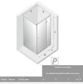 New Trendy Avexa Gold kabina prostokątna 120x70x200 cm przejrzyste szkło prawa EXK 1765