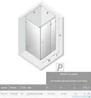 New Trendy Avexa Gold kabina prysznicowa prostokątna 120x80x200 cm szkło przejrzyste prawa EXK 1767