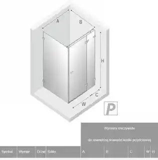 New Trendy Avexa Gold Shine kabina kwadratowa 80x80x200 cm szkło przejrzyste prawa EXK 1647