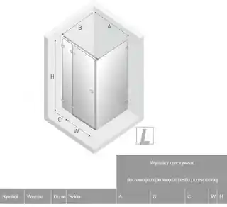 New Trendy Avexa Gold Shine kabina prysznicowa prostokątna 100x70x200 cm, szkło przejrzyste, lewa, model EXK-1668