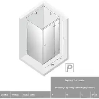 New Trendy Avexa Gold Shine kabina prostokątna 100x70x200 cm przejrzyste szkło prawa EXK 1669