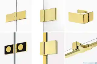 New Trendy Avexa Gold Shine kabina prostokątna 110x90x200 cm przejrzyste prawa EXK-1856