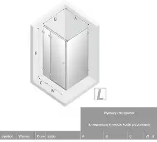 New Trendy Avexa Gold Shine kabina prysznicowa prostokątna 120x70x200 cm szkło przejrzyste lewa EXK 1680