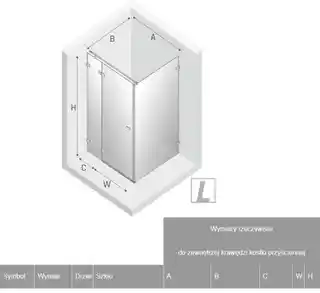 New Trendy Avexa Gold Shine kabina prostokątna 80x70x200 cm szkło przejrzyste lewa EXK 1644