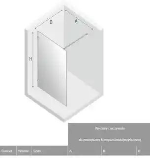 New Trendy Avexa Gold Shine kabina Walk-In 100x200 cm przejrzyste EXK-1813